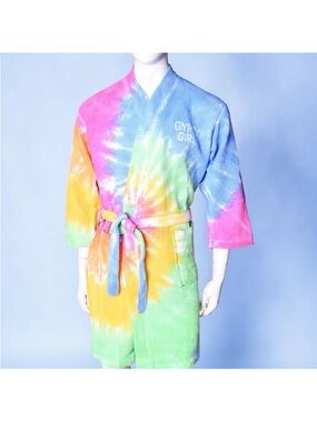 Kids Tie-Dye Waffle Robe - Multicolor